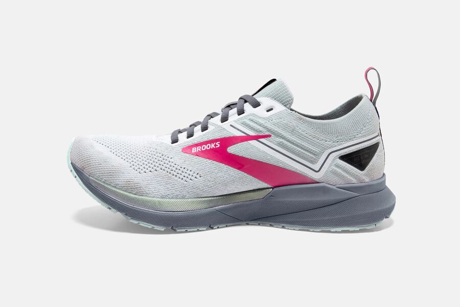 Brooks Running Shoes - Ricochet 3 Road Womens - White/Pink - BSU-627405